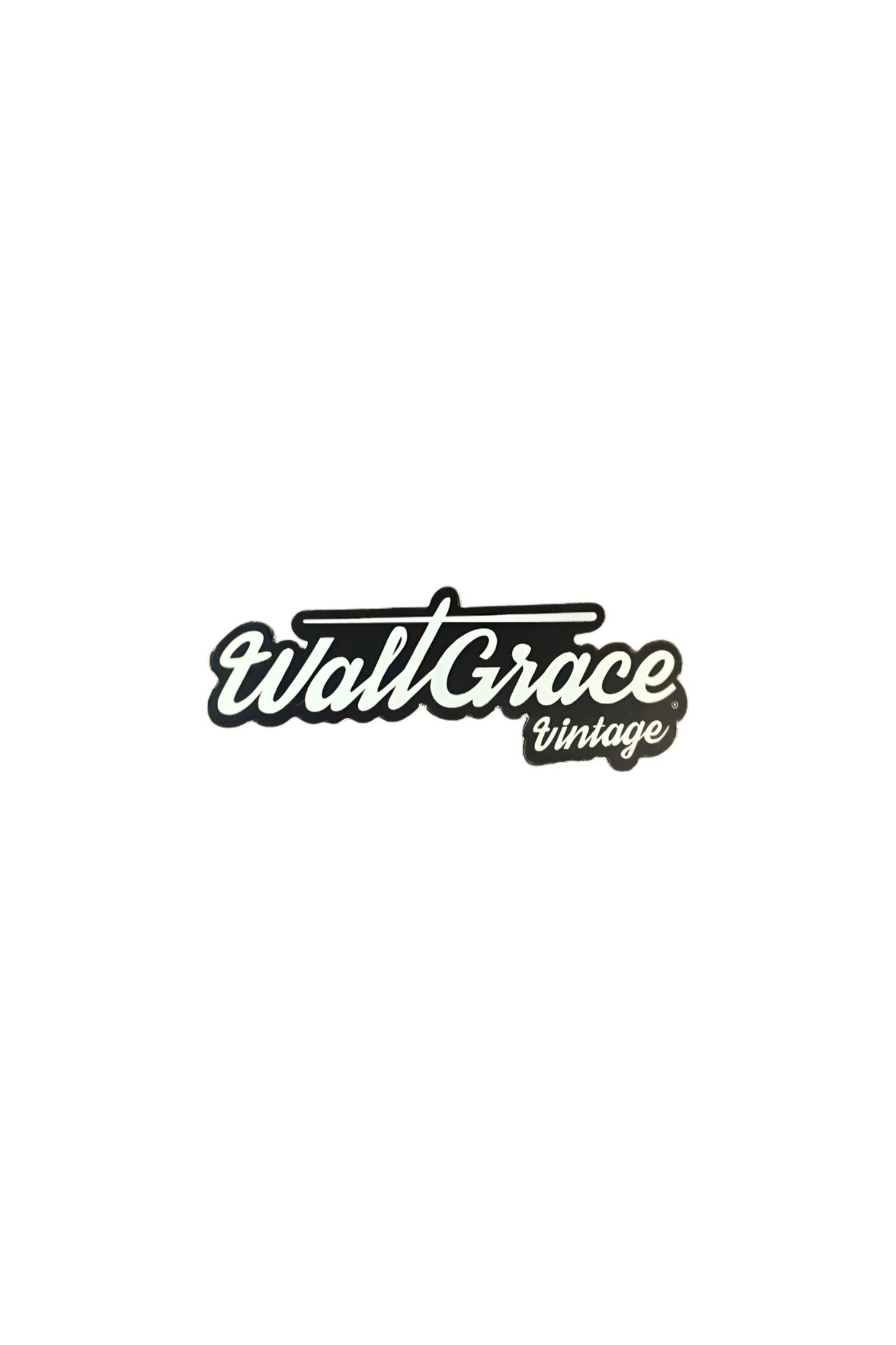 Walt Grace Vintage Script Sticker 5" - Black