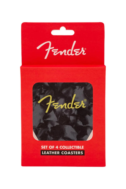 Fender® Pick Shape Logo Coasters, 4-Pack, Multi-Color