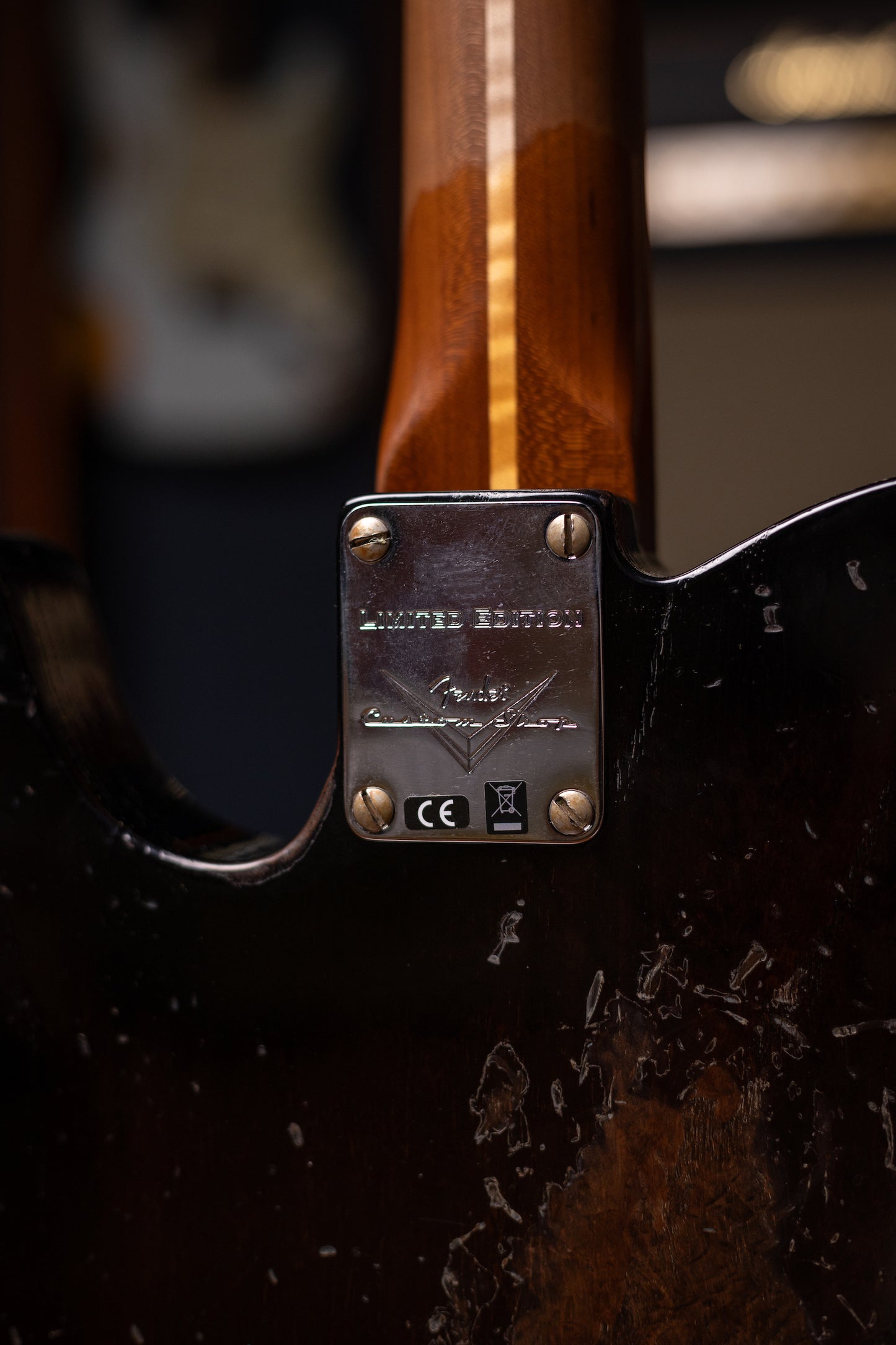 Fender Limited Edition Roasted Reverse '50s Telecaster Heavy Relic, 1-Piece Roasted Quartersawn Maple Neck Electric Guitar - Ebony Transparent