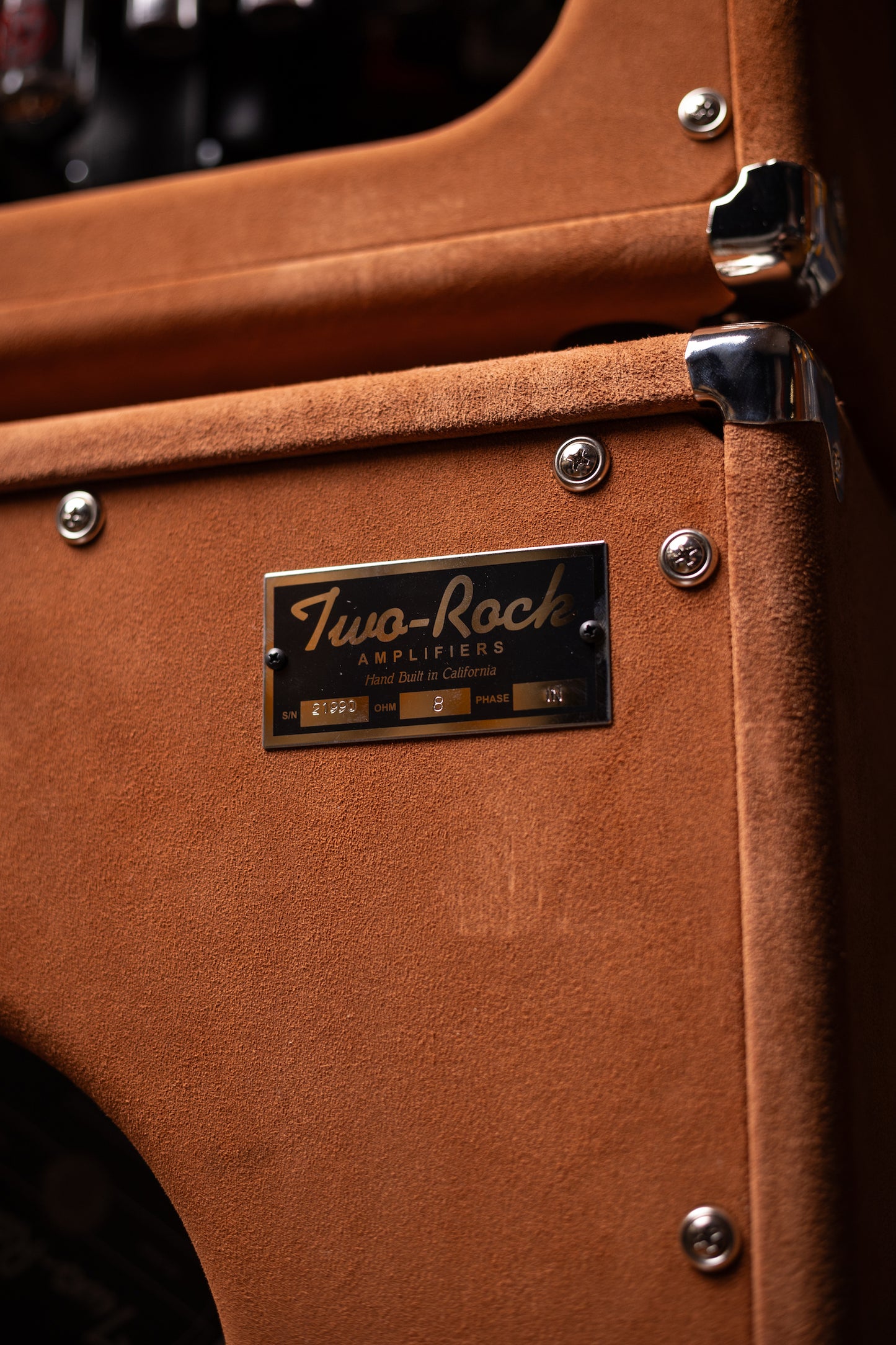 Two-Rock Bloomfield Drive 100/50w Tube Head and Cabinet - Tobacco Suede, Cane Cloth, Silver Anodized, Buckskin Piping, Silver Knobs, TR12 Speakers