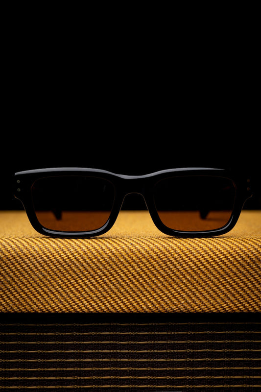 Johann Wolff Sunglasses - Konrad in Black w/ Brown Polarized Lenses