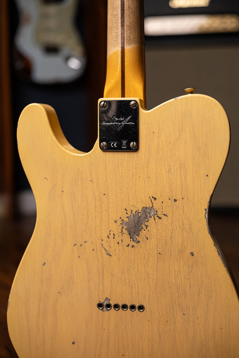 Fender Custom Shop '52 Telecaster Relic Electric Guitar - Aged Nocaster Blonde
