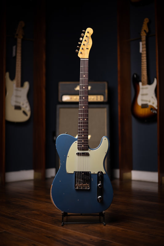 Fender Custom Shop 1963 Telecaster® Relic®, 3A Rosewood Fingerboard Electric Guitar - Aged Lake Placid Blue