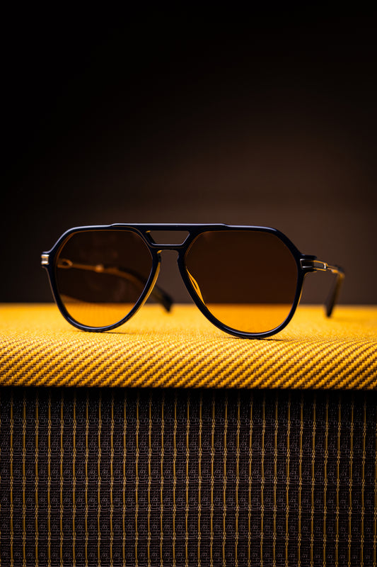 Johann Wolff Sunglasses - Bernau in Navy w/ Tuscan Polarized Lenses