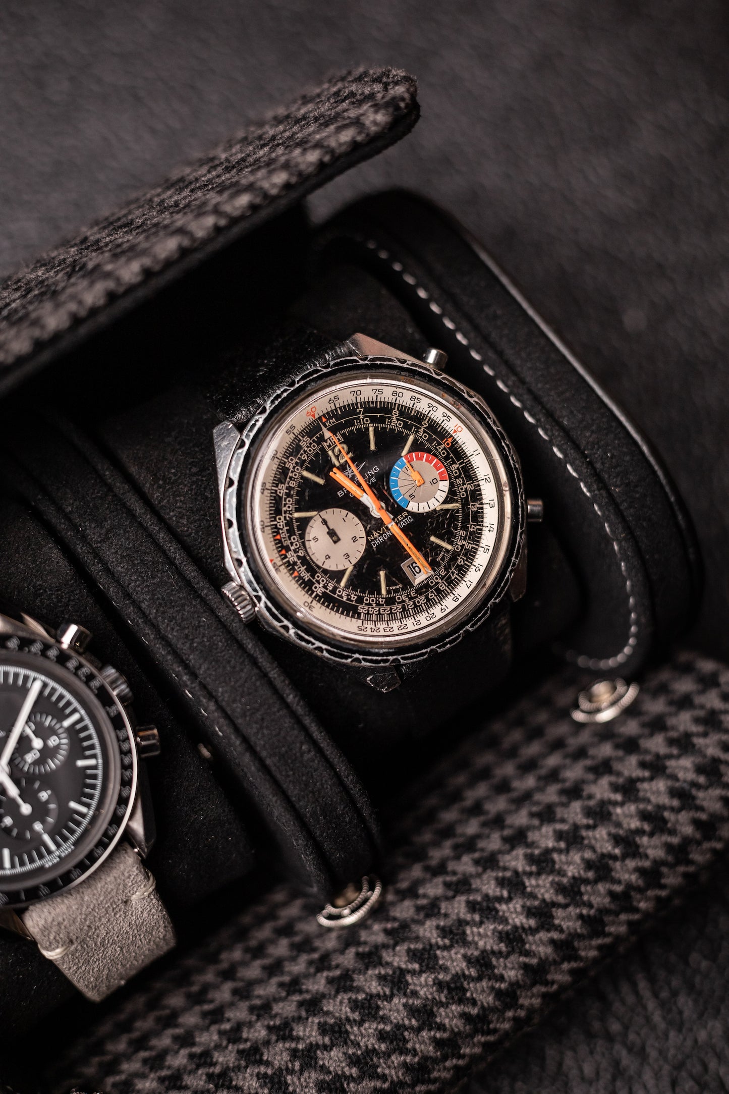 KRUK Jet Black Pepita with Black 2-Watch Case