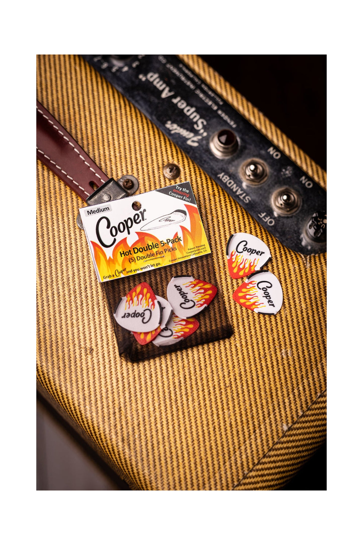 Cooper Guitar Picks - Hot Standard Double Fin Pack of 5