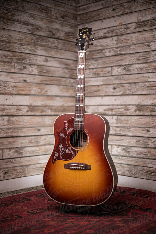 Gibson Hummingbird Studio Rosewood Acoustic Guitar - Satin Rosewood Bust
