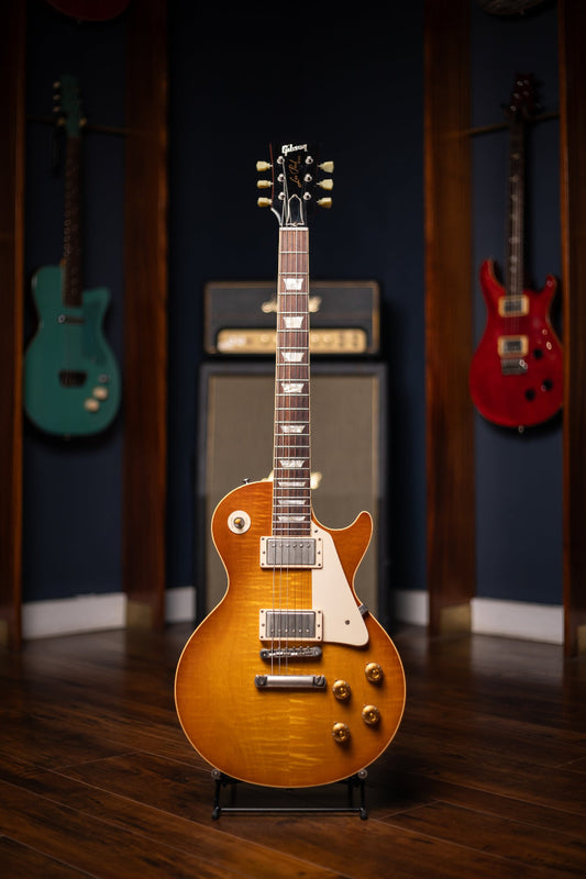 2010 Gibson Custom Shop Burst Brother 1959 Les Paul Reissue Electric Guitar - Tea Burst