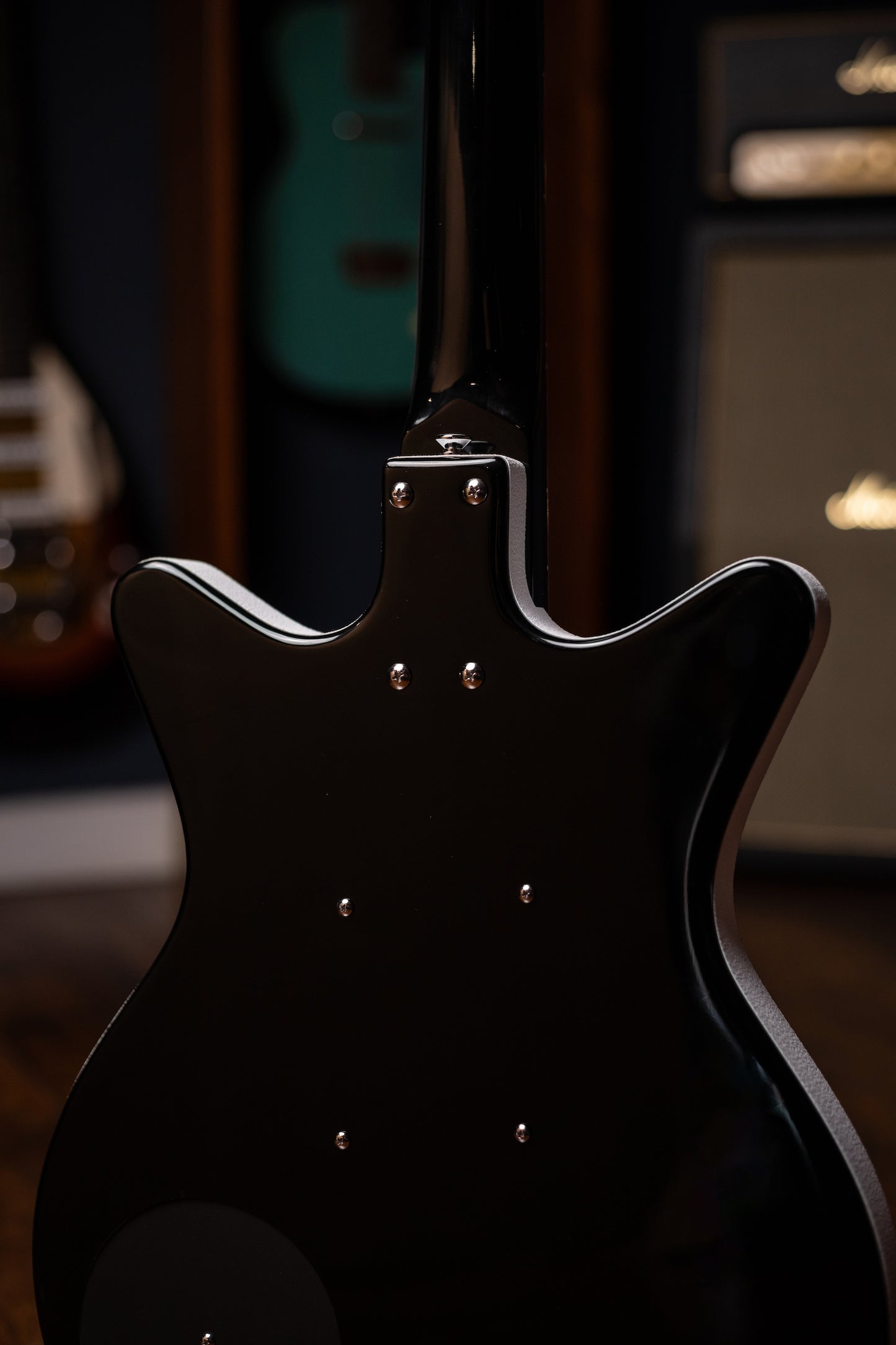 Danelectro PB Special Semi-Hollow Electric Guitar - Black With Black Knobs