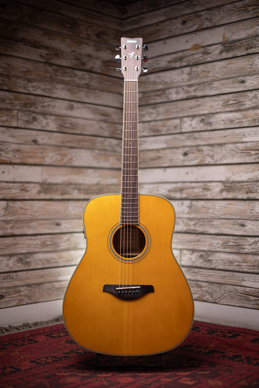 Yamaha FG-TA TransAcoustic Acoustic-Electric Dreadnought Guitar - Vintage Tint