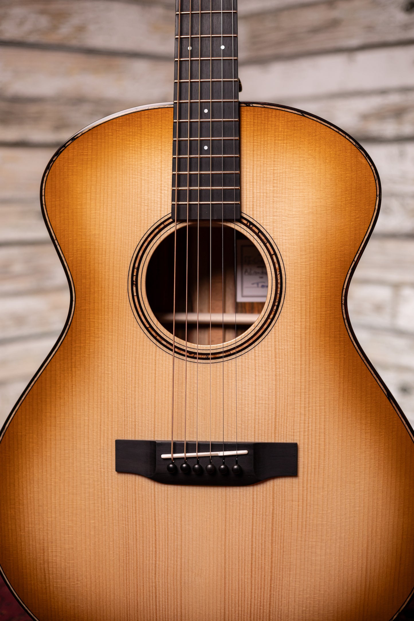 Bedell Revolution Orchestra Acoustic Guitar - Tanned Leather Burst