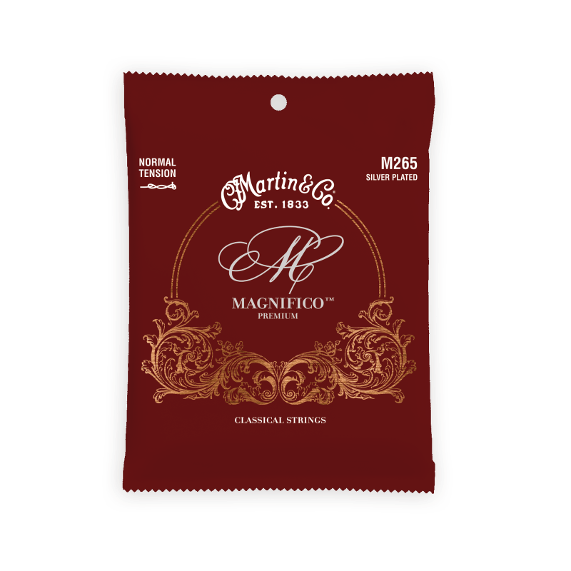 Martin M265 Classical Magnifico Premium Silver-Plated Tie End Guitar Strings - Normal Tension