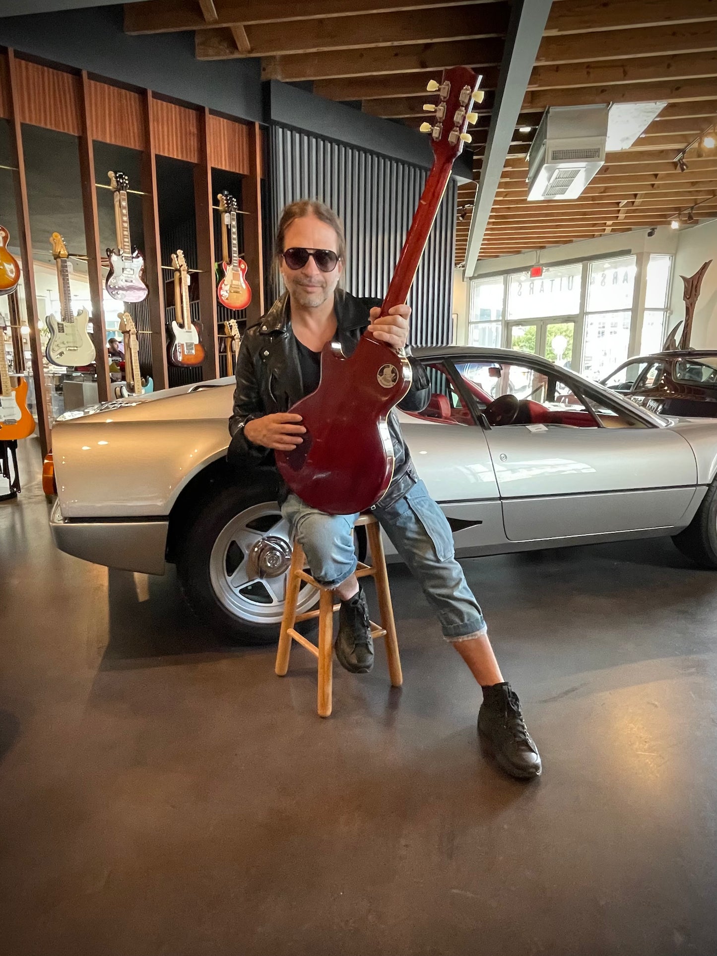 2022 Gibson Custom Shop Sergio Vallin Owned and Stage Used Les Paul Standard Reissue 1958 Murphy Lab Ultra Light Aged Electric Guitar- Bourbon Burst