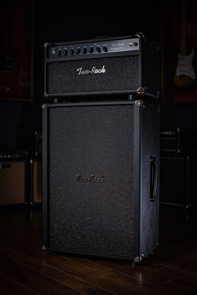 IN STOCK! 2021 Two-Rock Traditional Clean 100 Watt Tube Head and 12-65B 2x12 Extension Cabinet - Black Bronco, Sparkle Matrix Cloth