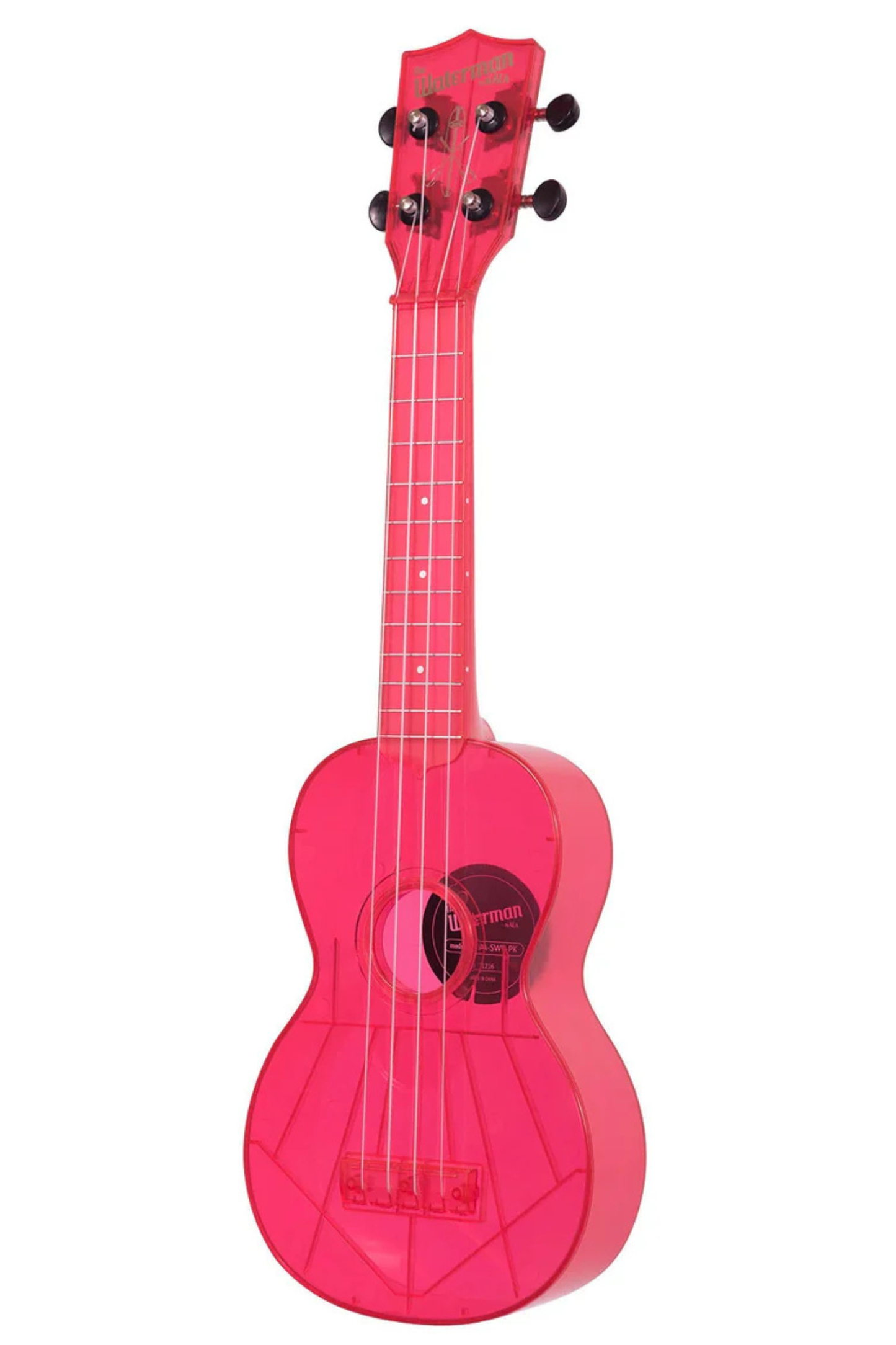 Kala The Waterman Soprano Ukulele - Fluorescent Watermelon Pink