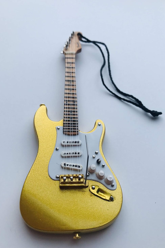 Fender Gold Stratocaster Guitar Holiday Ornament