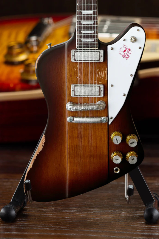 Johnny Winter 1963 Gibson Firebird V Sunburst Mini Guitar - Vintage and Distressed
