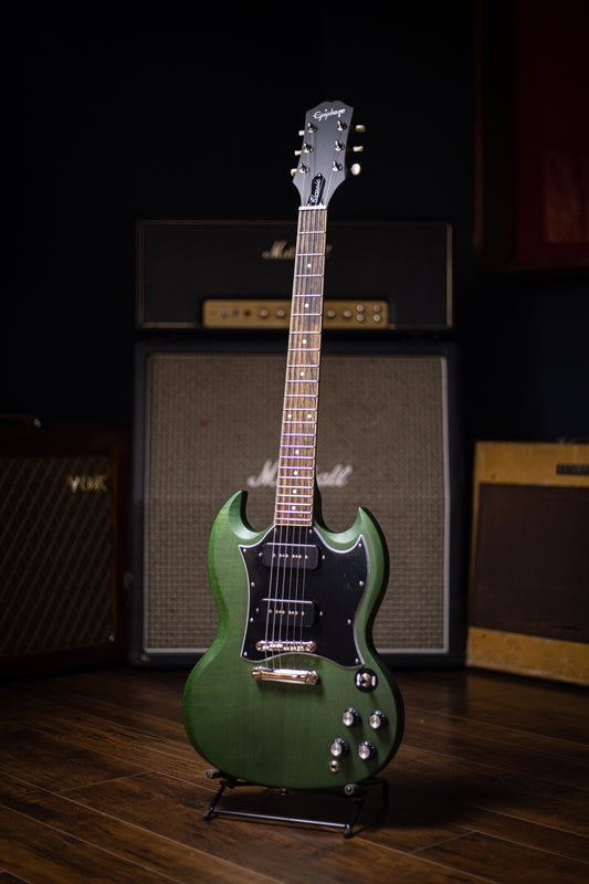 Epiphone SG Classic Worn P90 Electric Guitar - Worn Inverness Green