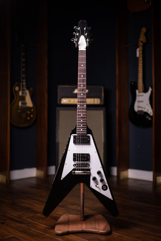 Gibson Kirk Hammett 1979 Flying V Murphy Lab Aged Electric Guitar - Ebony