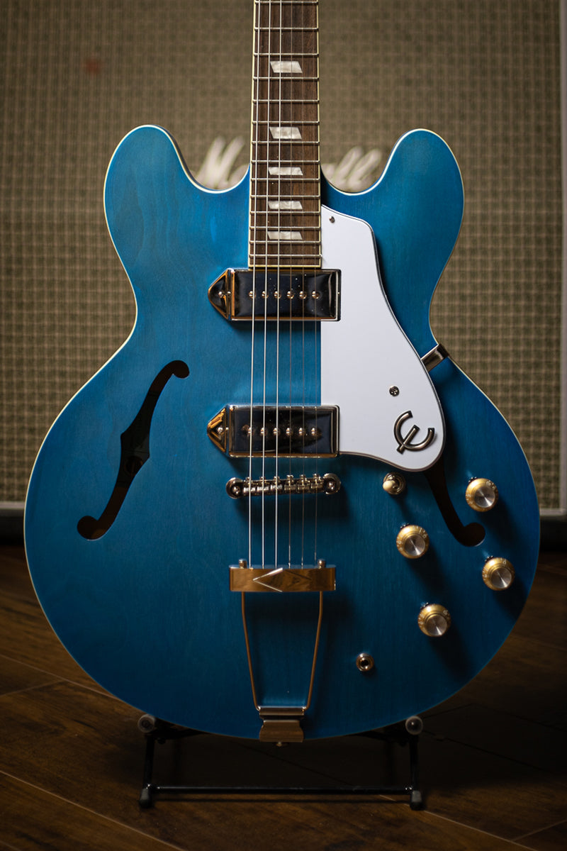 Epiphone Casino Worn Electric Guitar - Worn Blue Denim – Walt
