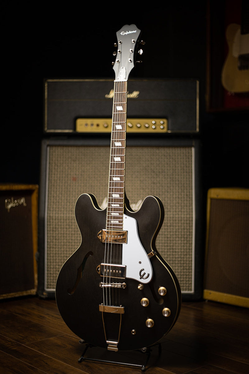 Epiphone Casino Worn Electric Guitar - Worn Ebony – Walt Grace