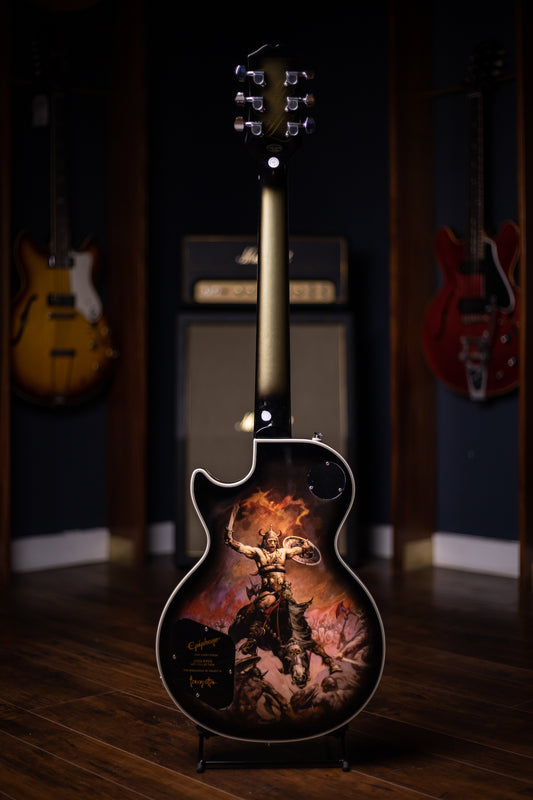 Adam Jones Les Paul Custom Art Collection Electric Guitar - Frazetta "The Berserker"