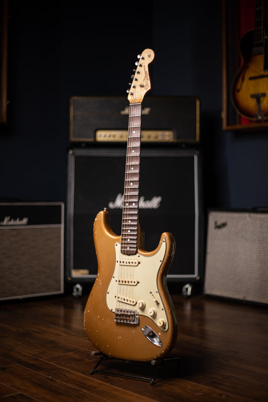 1963 Fender Stratocaster Electric Guitar - Shoreline Gold, Yngwie Malmsteen Collection