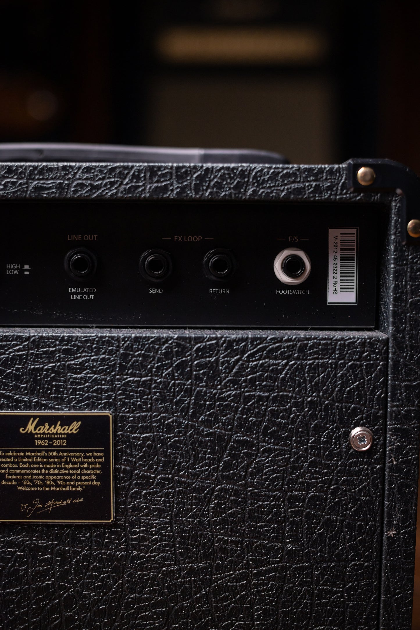 2012 Marshall 50th Anniversary JVM-1C Combo Amp