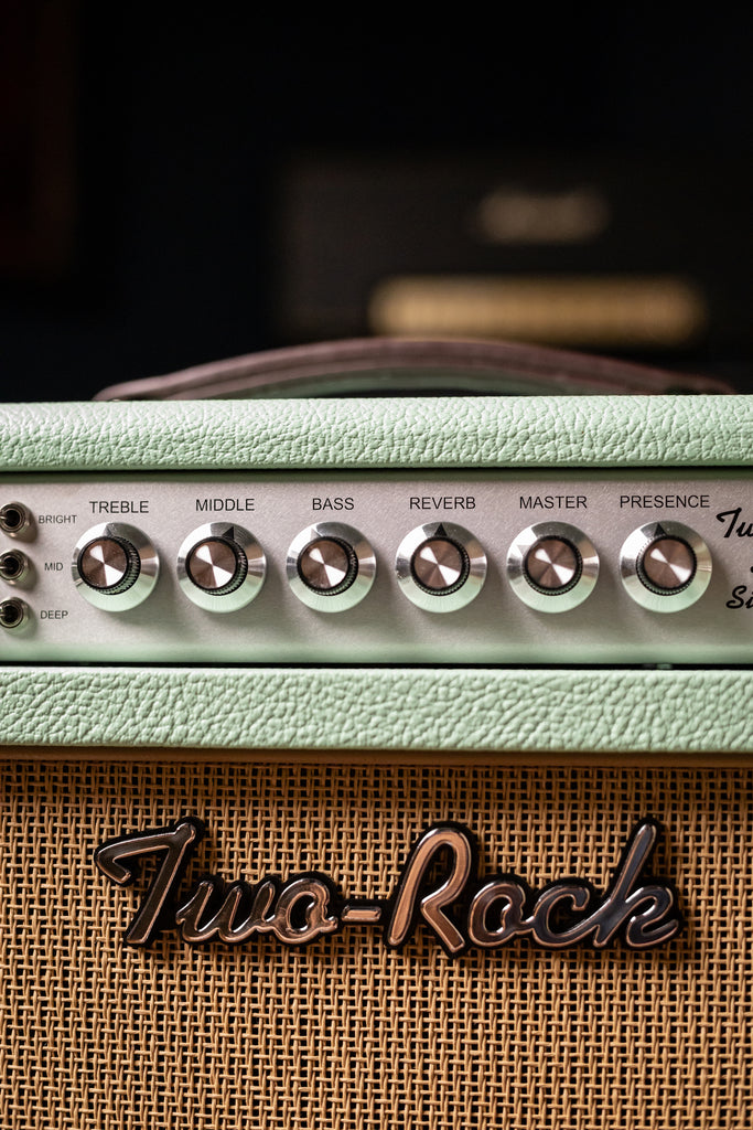 Two-Rock Studio Signature 35 Watt Combo Amp - Silver Chassis, Fender Style Surf Green Tolex, British Small Check Grill