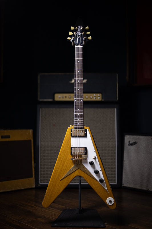 Gibson Custom Shop 58 Korina Flying V Brazilian Rosewood Fingerboard Murphy Lab Light Aged GH Electric Guitar - Natural 81081