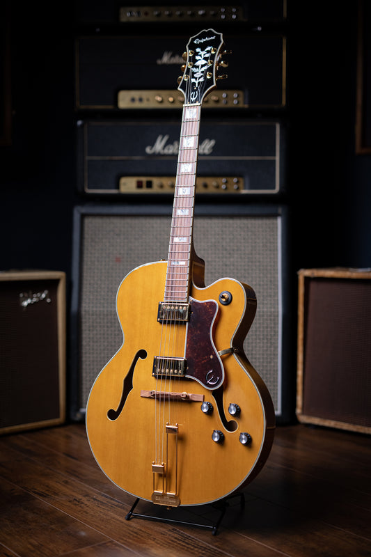 Epiphone Broadway Hollowbody Electric Guitar - Vintage Natural - Walt Grace Vintage