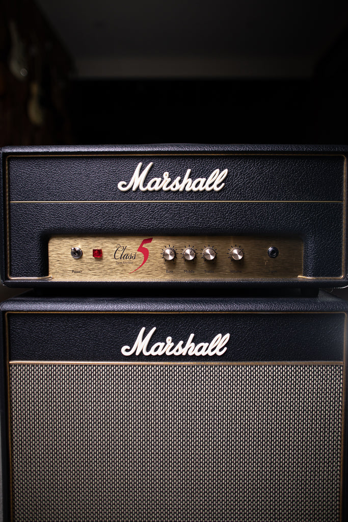 2011 Marshall Class 5 Tube Head and Extension Cabinet - Black - Walt Grace Vintage