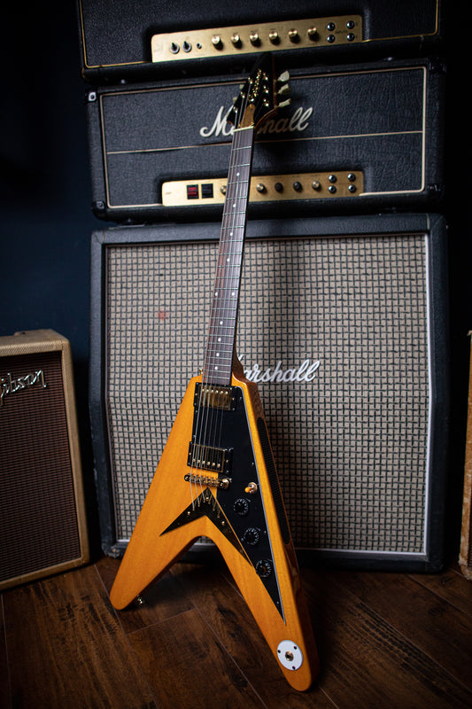 Epiphone Joe Bonamassa Flying V "Amos" Electric Guitar - Natural - Walt Grace Vintage