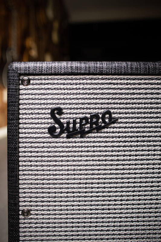 Supro 1799 Statesman 2x12" Extension Cabinet - Gray - Walt Grace Vintage