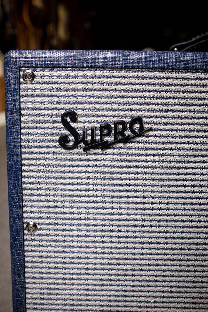 Supro 1650RT Royal Reverb 60/35-watt 2x10" Combo Amp - Blue - Walt Grace Vintage
