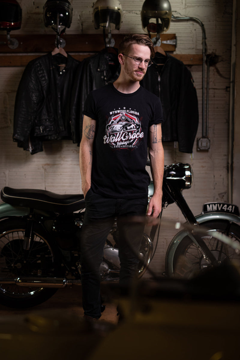 Walt Grace Vintage Black Graphic T-Shirt - Gender Neutral - Walt Grace Vintage