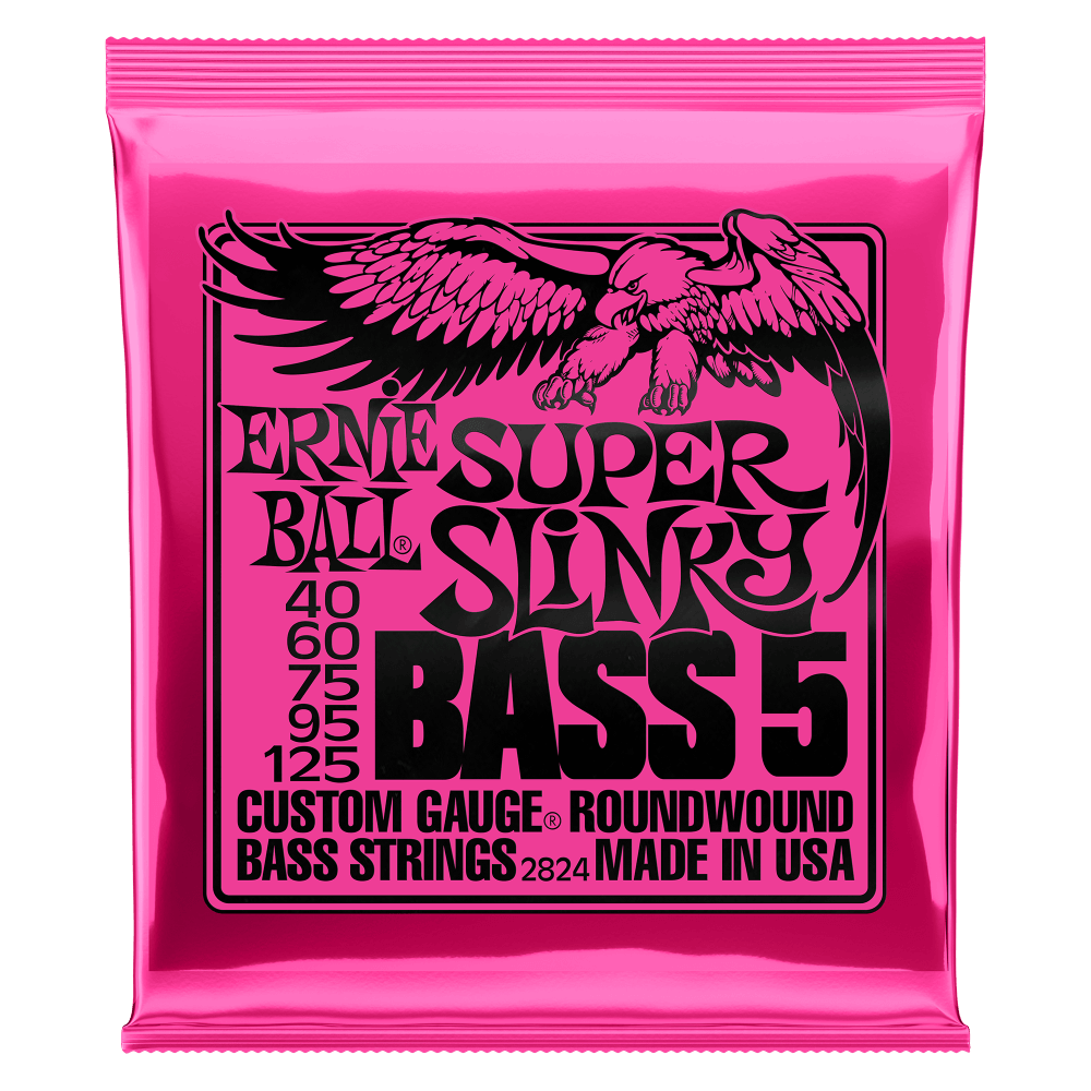 Ernie Ball 2824 Super Slinky Nickel Wound Electric Bass 5 String - Walt Grace Vintage