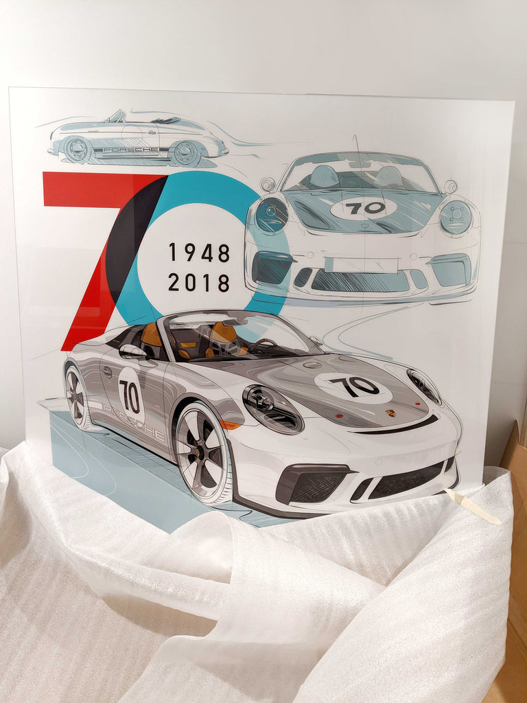 März Ink - Porsche 70 years of 356 Speedster (ACRYLIC/METAL) - 1 of 15 - Walt Grace Vintage