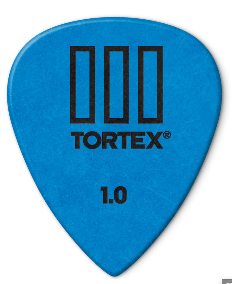 Dunlop 462P100 Tortex TIII Guitar Picks 1.00mm 12 pack - Blue