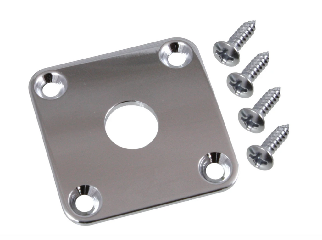 Allparts AP-0633-001 Square Jackplate for Les Paul - Nickel