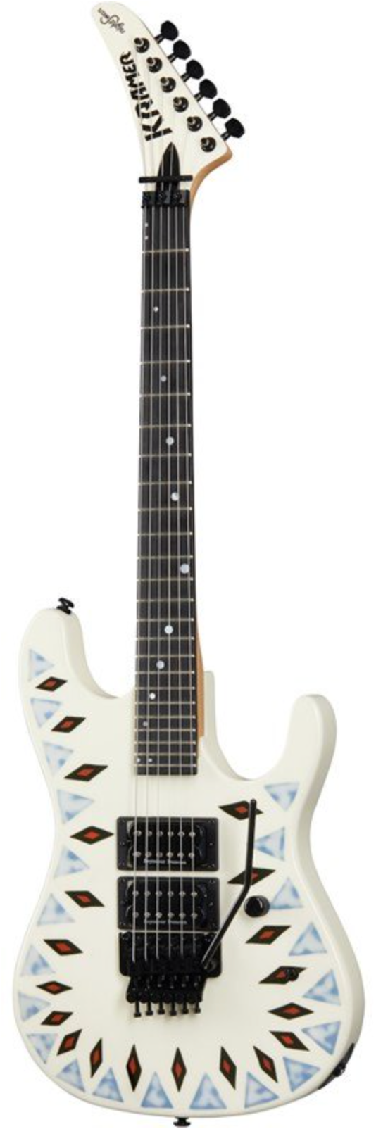 Kramer NightSwan Electric Guitar - Vintage White with Aztec Graphic