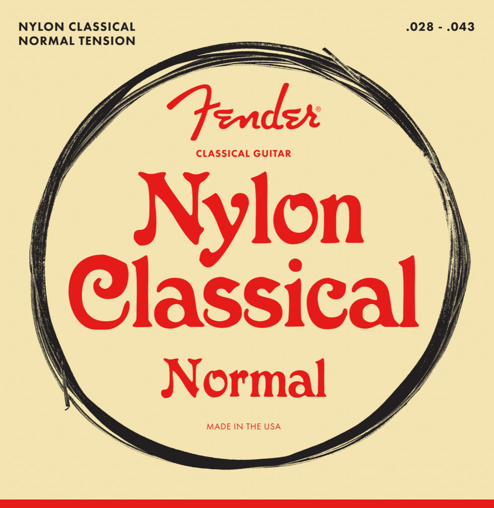 Fender Nylon Classical Normal Tension Tie-End Guitar Strings .028 - .043