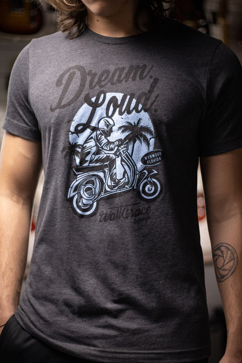 Walt Grace Vintage "Vespa" Graphic T-Shirt - Heather Grey
