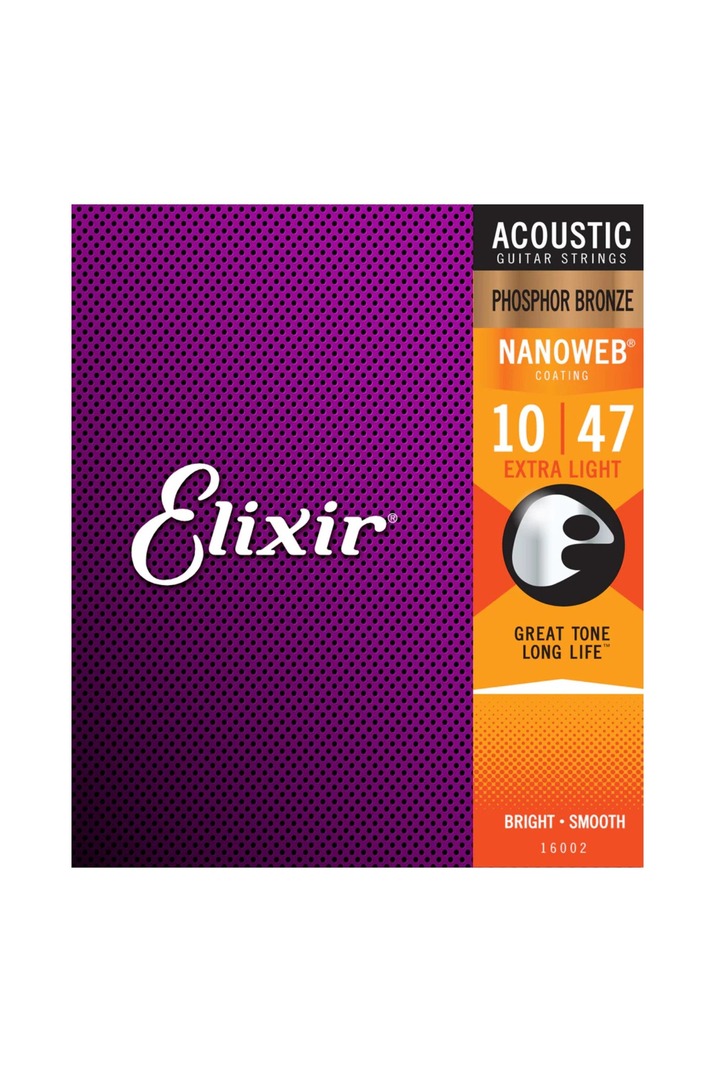 Elixir Strings Nanoweb Phosphor Bronze Acoustic Guitar Strings - .010-.047 Extra Light