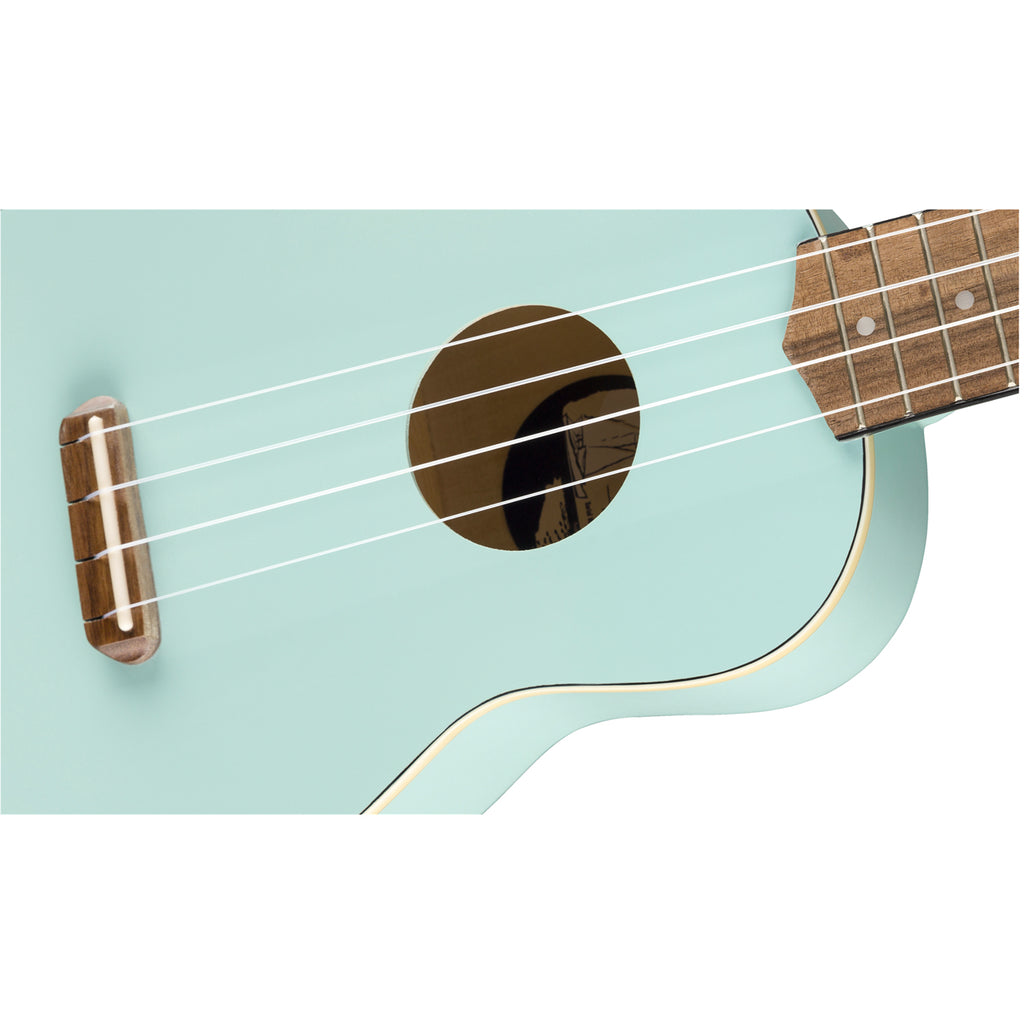 Fender Venice Soprano Ukulele Walnut Fingerboard - Daphne Blue - Walt Grace Vintage