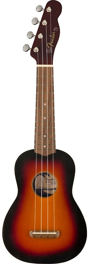 Fender Venice Soprano Ukulele Walnut Fingerboard - 2-Tone Sunburst