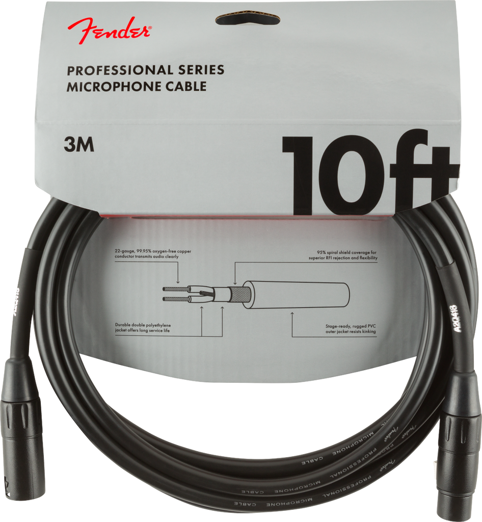 Fender Professional Series Microphone Cable -  10ft