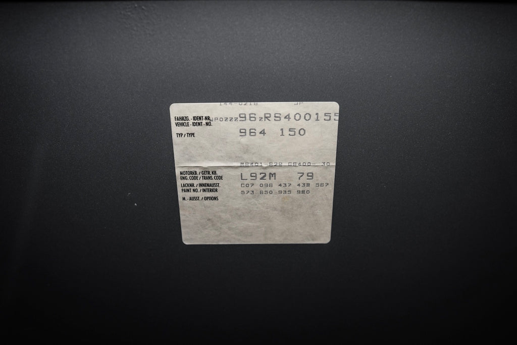 1993 Porsche 30 Jahre 911 “Jubilee" | Polar Silver