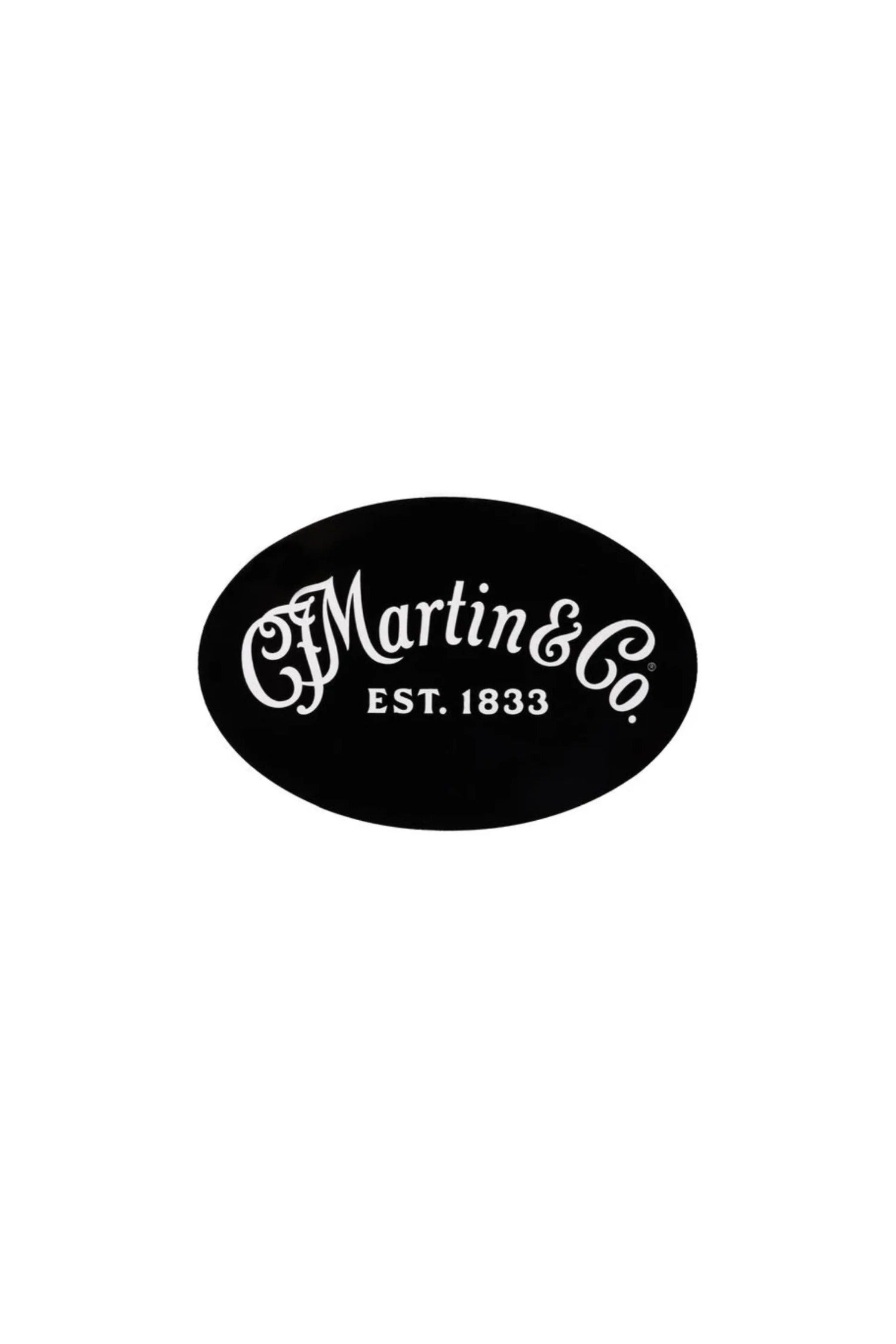 Martin Logo Oval Sticker - Black