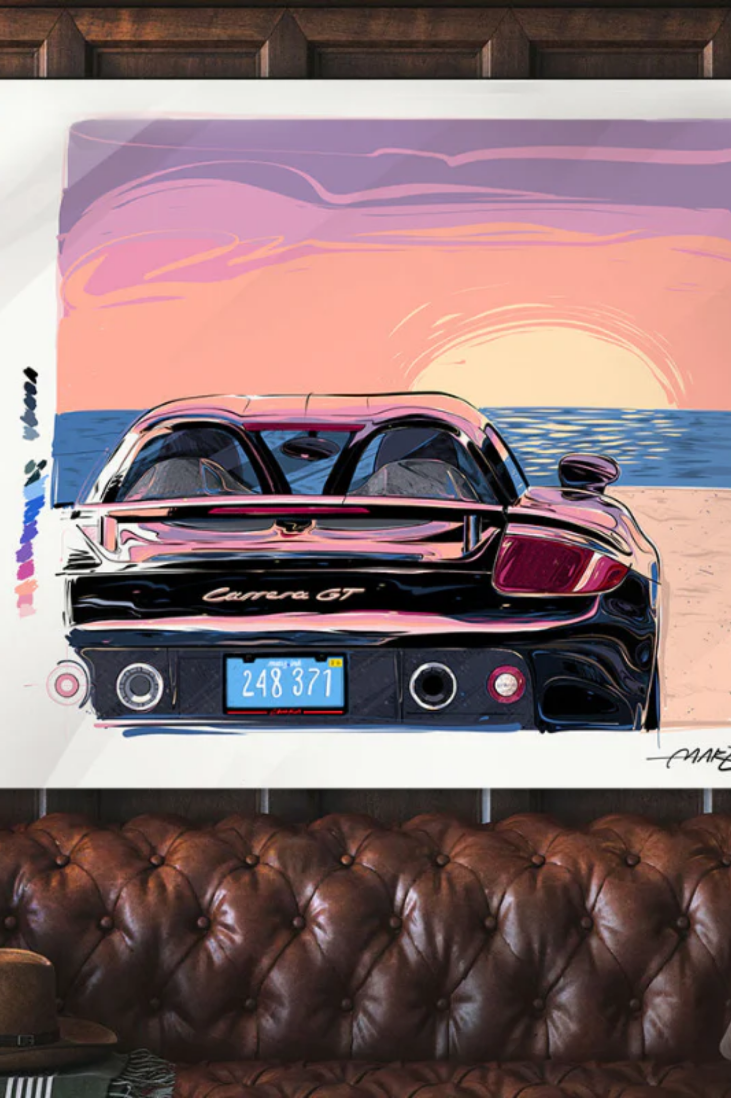 Marz Ink - Carrera GT "Miami Beach Sunset"(ACRYLIC/METAL) - 1 of 50